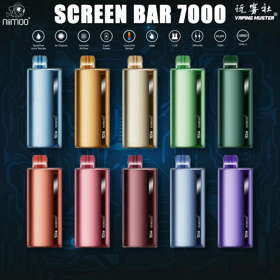 Niimoo 7000 Puffs Disposable I Vape Pen with Monitor System of Battery &amp; Ejuice Ecigarette Pod