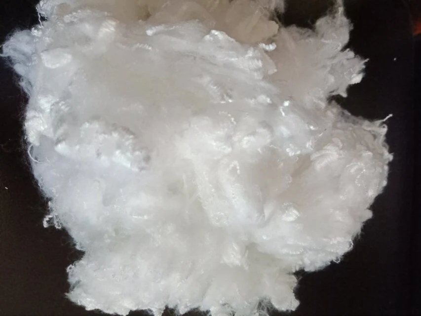 Virgin Quality Hollow Conjugated Siliconized Polyester Staple Fiber Raw White 15D*64mm