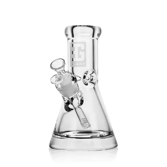 Eg Glass Wholesale 8 Inches Glass Clear Pure Ultra Thick Bottom Unbreakable Oil Burner Sweet Puff DAB Rig Hookah Glass Water Pipe Smoking Accessories 