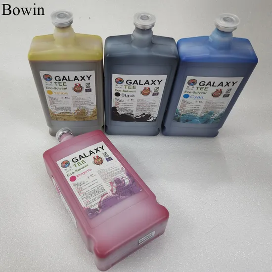 2 Years Durability Galaxy Tee Eco Solvent Ink for Dx4 Dx5 Dx7 I3200 XP600 Printheads 