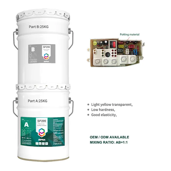 Elastic Removable Colorless Transparent Two Component Casting Potting Polyurethane Epoxy Silicone Material Adhesive Sealant Compound for Appliance PCB 