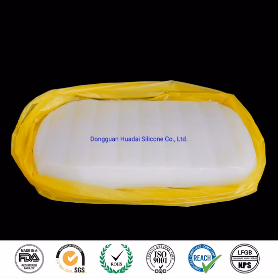 Platinum Cured Htv Hcr Solid Silicone Material Raw Htv Silicone for Extrusion HD