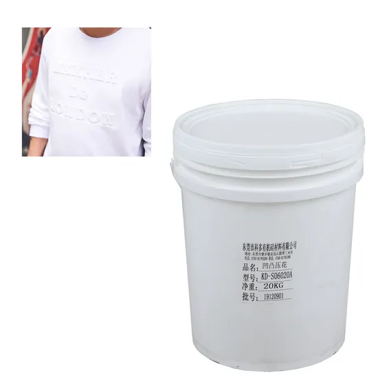 Wholesale Liquid Embossed Screen Printing Organic Silicone Ink for Embossing Effect on Ordinary Fabrics 