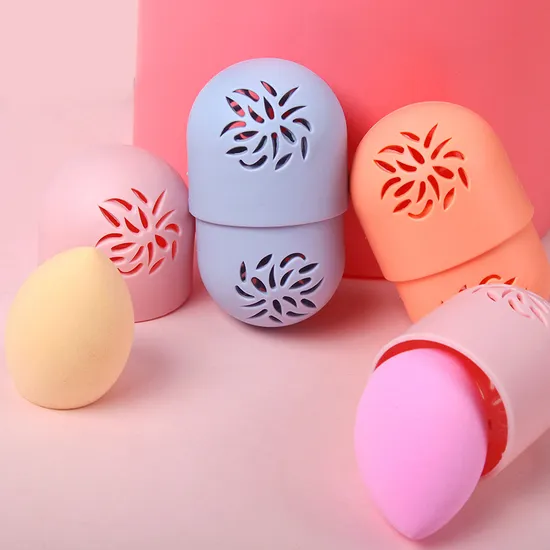 Capsule Type Powder Puff Silicone Storage Box for Makeup Sponge 